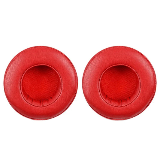 2pcs For Beats Pro Headphones Sheepskin Earmuffs Sponge Earpads(Red) by bashfashion