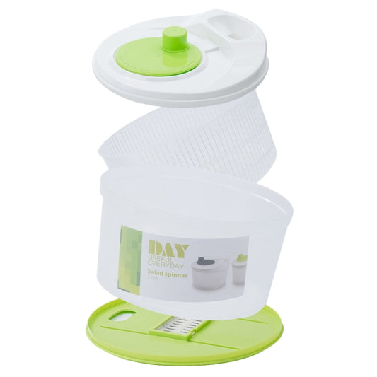 Multifunctional Vegetable Dehydrator Large Capacity Kitchen Drain Basket Household Grater Slicer(Green) by bashfashion