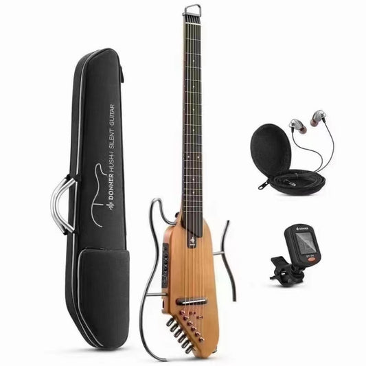 DONNER Smart Headless Silent Guitar Travel Portable Detachable Acoustic Guitar, Style: Maple by DONNER