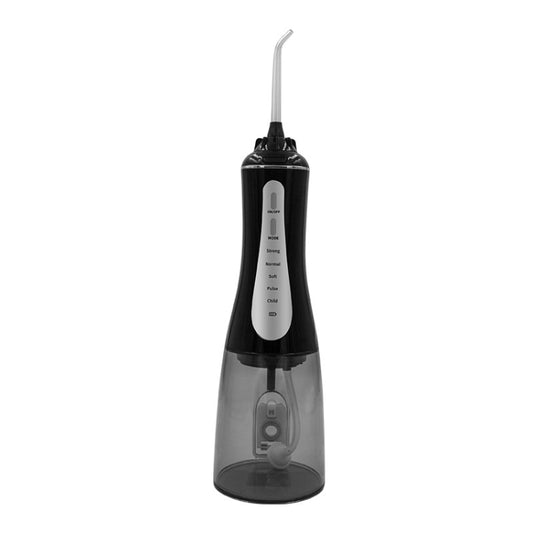 350ML Water Tank Oral Irrigator Rechargeable 5 Gear Adustable Water Flosser, Spec: With Bracket Black by bashfashion