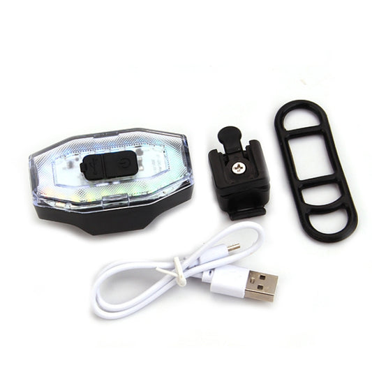 BF-915 Rechargeable 60 Lumen Colorful Light Bicycle Bike Tail Light Helmet Warning Light by bashfashion