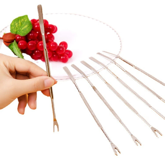 4pcs Stainless Steel Seafood Forks Picks Lobster Nut Fork by bashfashion