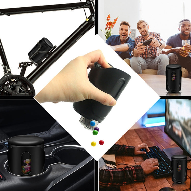 Finger Press Automatic Nut Snack Dispenser for Dried Fruits Candy(Black) by bashfashion