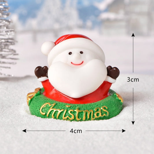 3pcs Christmas Lovely Micro Landscape Snow Ornament Decorative Accessories, Style: No.17 Swimming Circle Old Man by bashfashion