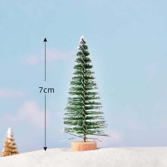4pcs Christmas Tree Micro Landscape Accessories PVC Home Decoration Ornaments, Size: 7cm Light Green Snowflake by bashfashion