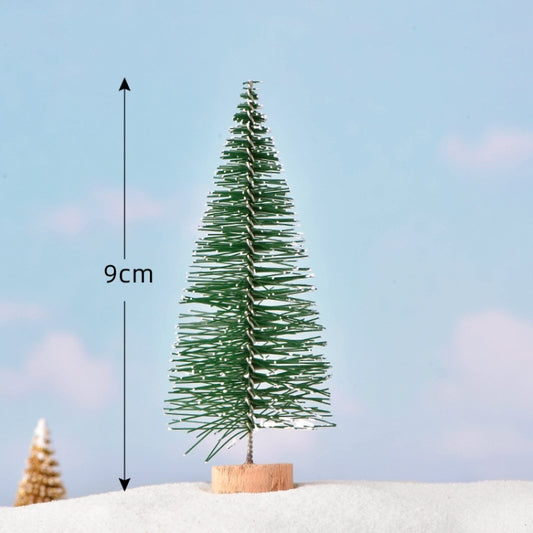 4pcs Christmas Tree Micro Landscape Accessories PVC Home Decoration Ornaments, Size: 9cm Light Green Snowflake by bashfashion