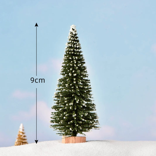 4pcs Christmas Tree Micro Landscape Accessories PVC Home Decoration Ornaments, Size: 9cm Flocked Snowflake by bashfashion