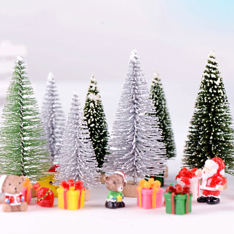 4pcs Christmas Tree Micro Landscape Accessories PVC Home Decoration Ornaments, Size: 9cm Golden by bashfashion