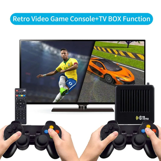 G11 PRO Game Machine TV Box Dual System HDMI HD 4K Retro Arcade, Style: 128G+Charging Handle by bashfashion