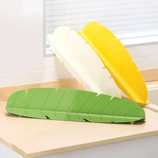 Leaf Shape Kitchen Sink Silicone Water Deflector Home Dishwashing Suction Cup Anti-splash Tools(White) by bashfashion