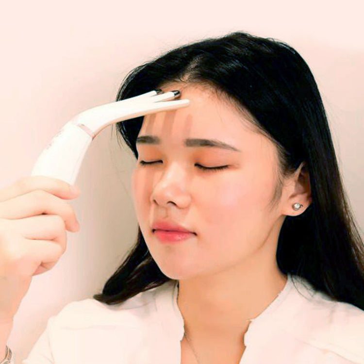 Mini Charging Electric Head Massager Multifunctional Heated Vibration Massage Comb(Pearl White) by bashfashion