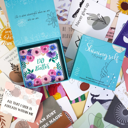 50 Sheets Women Inspirational Cards Affirming Positive English Encouragement Greeting Card Set(KP003) by bashfashion