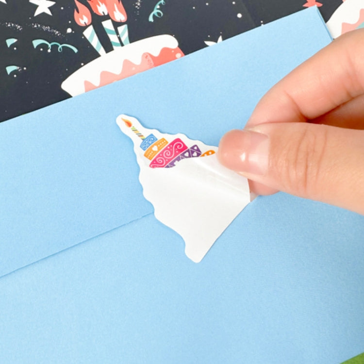 50pcs /Set Happy Birthday Greeting Card With Envelopes And Stickers Set by bashfashion