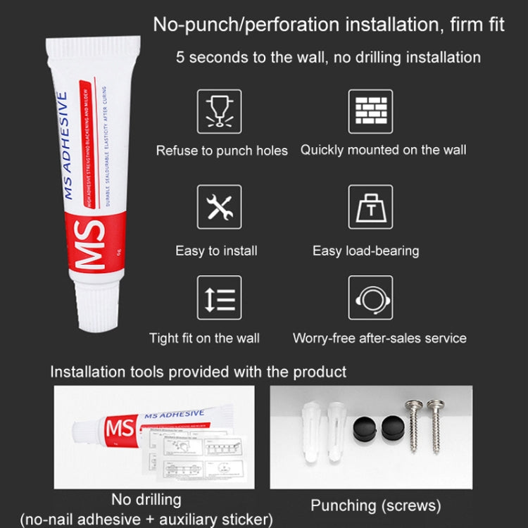 Rotating Hook Kitchen Shelf No-Punch Hanging Kitchenware Storage Shelf, Color: Silver by bashfashion