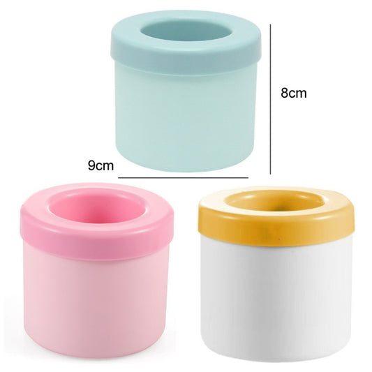 Cylindrical Silicone Ice Cube Cup Ice Making Mold(Pink) by bashfashion