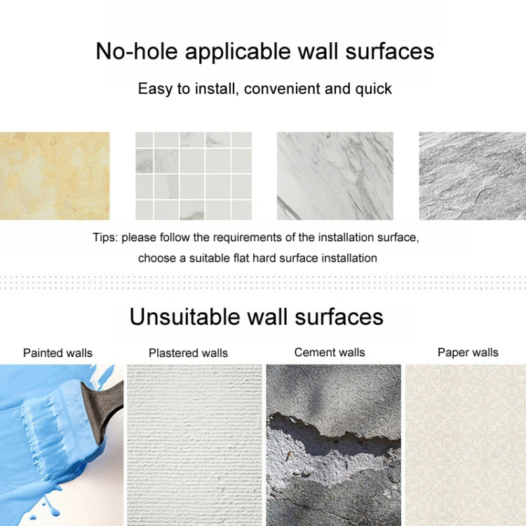 Wall Mounted Hair Dryer Holder Hole-Free Bathroom Space Aluminum Multifunctional Shelf, Style: Simple Silver by bashfashion