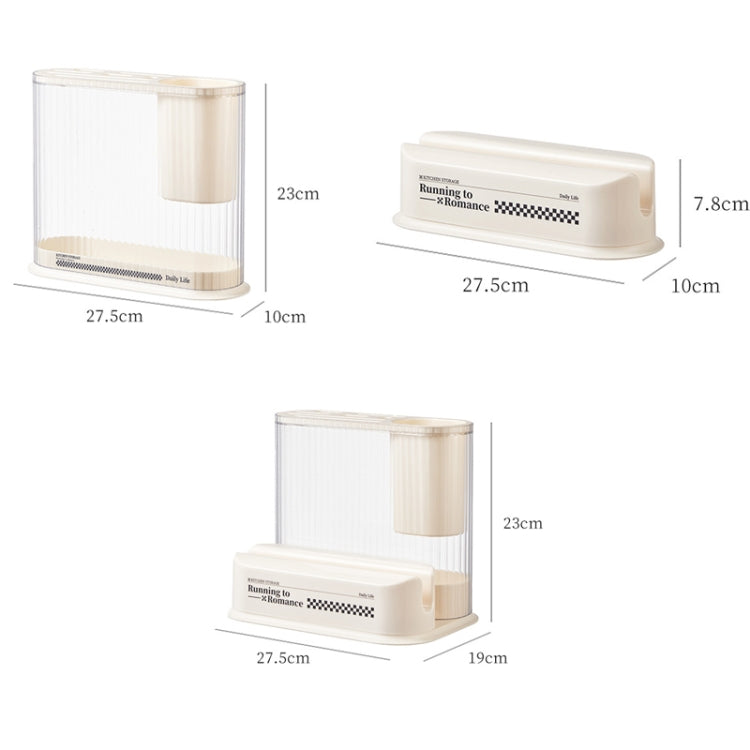 Cream Style Kitchen Storage Rack Knife Holder Chopping Board, Spec: 2 In 1 by bashfashion