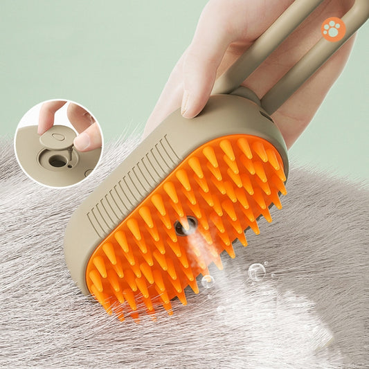 Pet Electric Spray Comb Rechargeable Cat Steamy Grooming Brush Cleaning Tool(White) by bashfashion