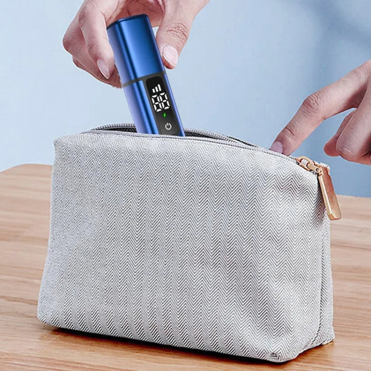 Electric Digital Display Nose Hair Trimmer Rechargeable 3 Gear Adjustable Portable Shaver(Gray) by bashfashion