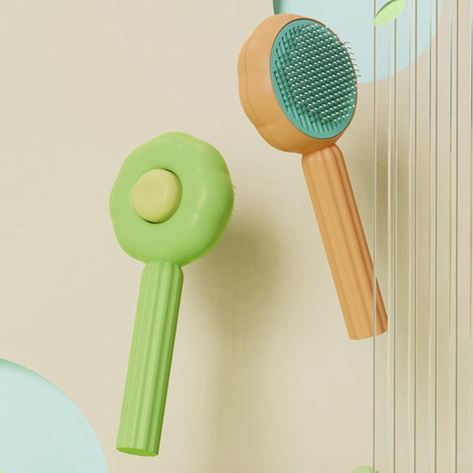 Sunflower Pet Comb Cats Hair Removal Massage Needle Brush(Orange) by bashfashion