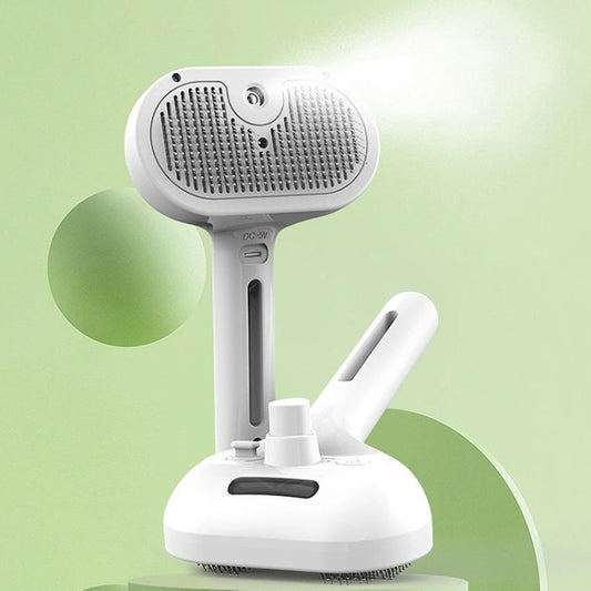 RK56 USB Charging Spray Pet Grooming Comb Cat and Dog Hair Removal Tool Pet Products(Pink) by bashfashion