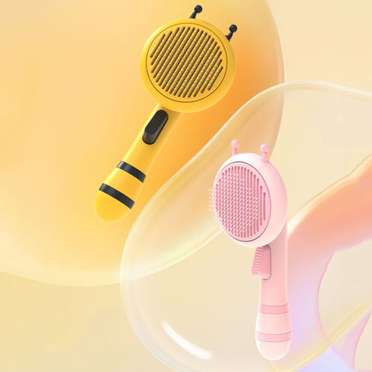 Bee Pet Comb Cats Hair Removal Massage Needle Brush(Yellow) by bashfashion