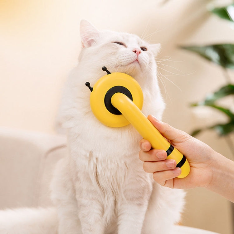 Bee Pet Comb Cats Hair Removal Massage Needle Brush(Yellow) by bashfashion