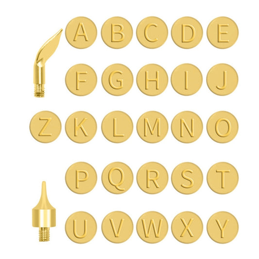 28 In 1 Wood Burning Solder Tips Uppercase Alphabet Chiseled Tips Blades Pyrography Tool by bashfashion