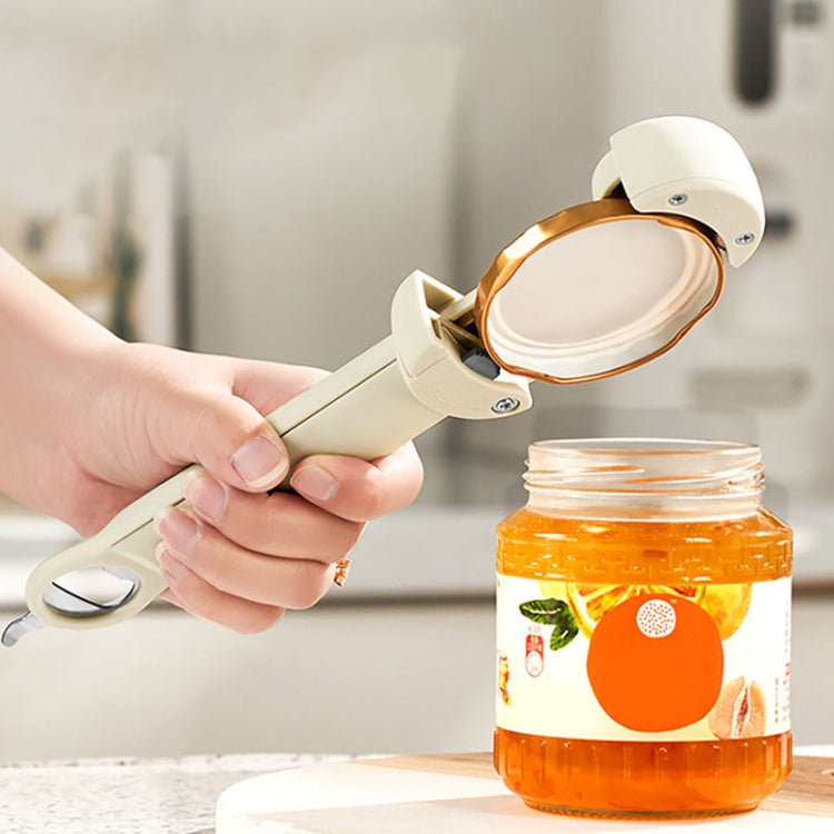 Multifunctional Beer And Beverage Bottle Opener Magnetic Telescopic Cans And Caps Driver(Gray White) by bashfashion