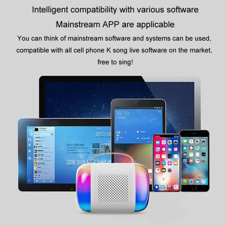 Y5 2 Microphone Portable Bluetooth Speaker Home And Outdoor Wireless Karaoke Audio(Pink) by bashfashion