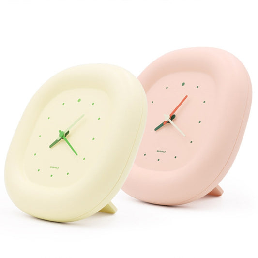 Desktop Wall-mounted Dual-purpose Decorative Silent Bubble Clock(Yellow) by bashfashion