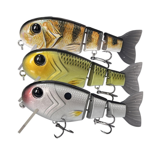 With Tongue Plate 3 Section Bionic Fish Lua Sea Fishing Freshwater Universal Floating Fake Bait(LK088-03) by bashfashion