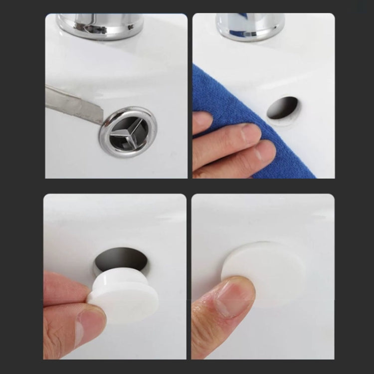 20pcs Universal Wash Basin Overflow Hole Push-type Plug Cap(22-24mm) by bashfashion