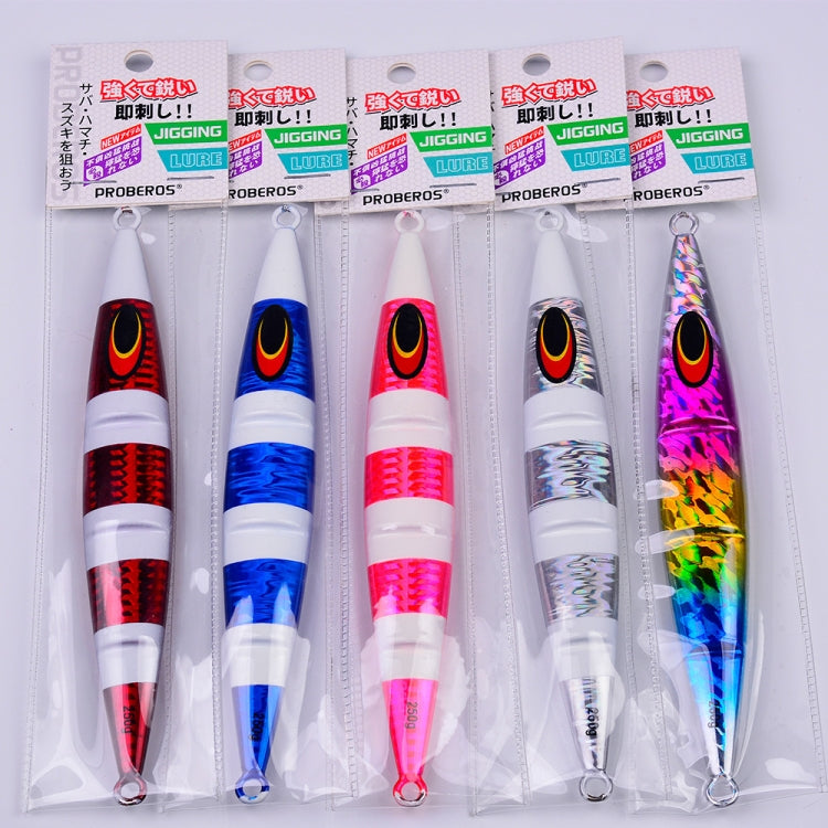 PROBEROS F125 Jogging Steelhead Deep Sea Boat Fishing Lure Rapid Sinking Sea Fishing Fake Bait, Size: 100g(Color E) by PROBEROS