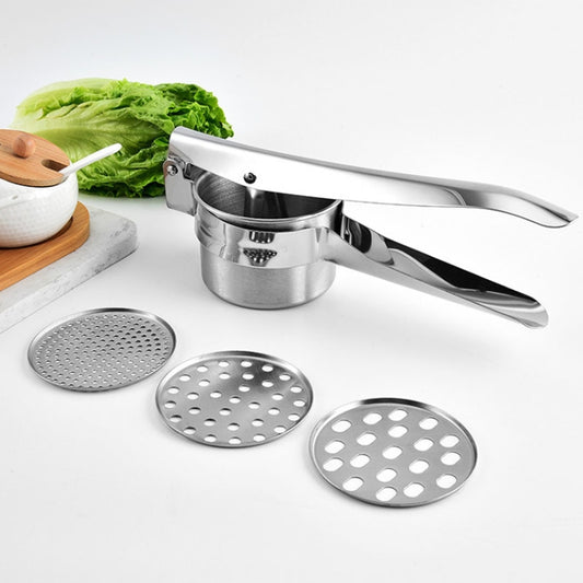 Stainless Steel Potato Press Manual Juicer Vegetable And Fruit Squeezer, Model: SJ-04 Side Hole Red by bashfashion