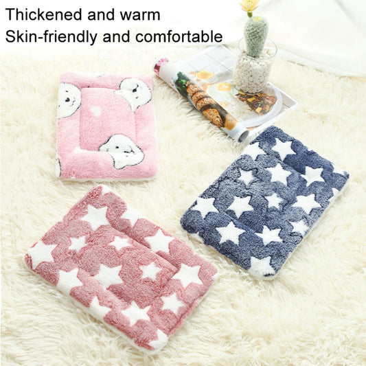 49x32cm Thickened Pet Cushion Cat Dog Blanket Pet Bed(Pink Stars) by bashfashion