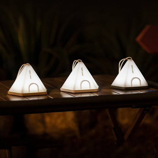 ZAY-L05 Tent-Shape USB Charging Timer Night Light Wild Camping Atmosphere Light(White) by bashfashion