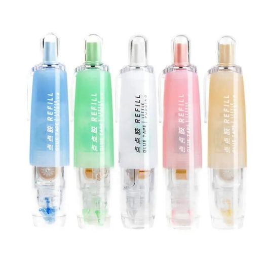 Push-Dry Quick Glue Stick Correction Tape Double Sided Adhesive For Handmade Handbook(Pink) by bashfashion