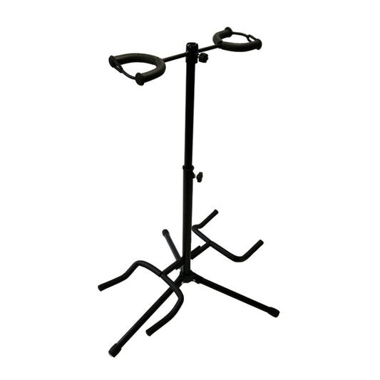 Adjustable Double Guitar Stand Holds Two Electric Or Acoustic Guitars by bashfashion