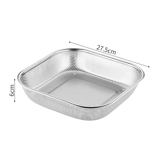 Kitchen Sterilization Cabinet Cutlery Organizer Household Stainless Steel Drainage Tray, Model: Perforated Square Basket by bashfashion