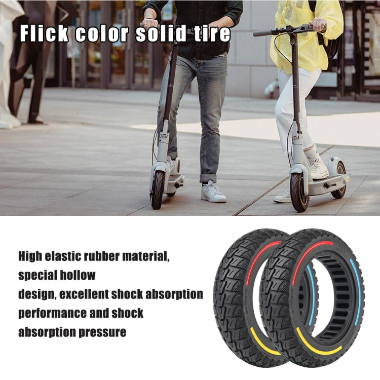 For Ninebot Max G30 Electric Scooter 10 x 2.5 Inch Flick Color Solid Tire(Blue) by bashfashion