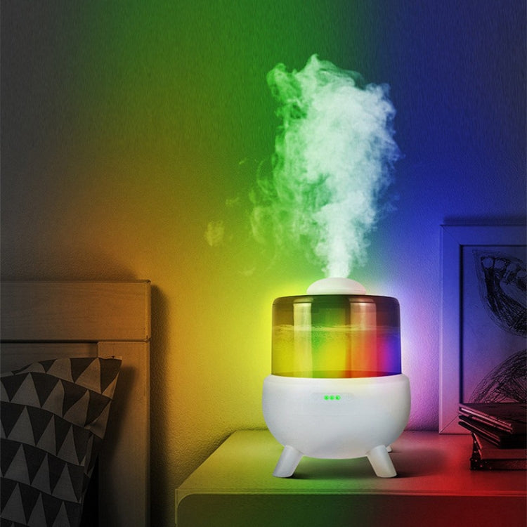 FS102 2L Ultrasonic Aromatherapy Colorful Night Light Desktop Humidifier, Spec: US Plug(White) by bashfashion