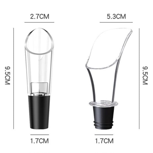 Mini Home Wine Pourer Red Wine Quick Decanter Silicone Wine Starter, Spec: Oblique Mouth by bashfashion