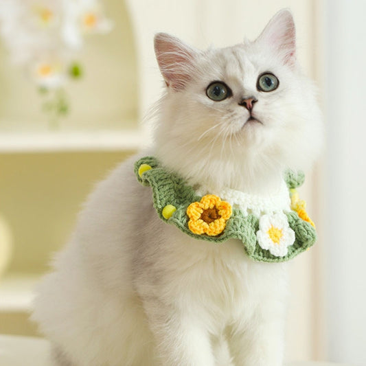 Cats Dog Cute Knitted Collar Woolen Collar Handmade Scarf For Photo Decoration, Style: Watermelon Pig(S) by bashfashion