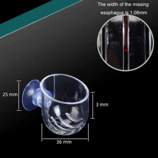 Acrylic Transparent Feeding Ring Fish Tank Feeder Floating Fixed Fish Feeder, Specification: Red Bug Cup by bashfashion