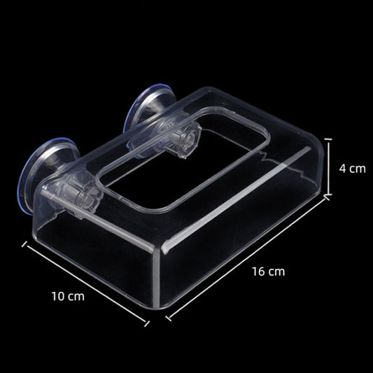 Acrylic Transparent Feeding Ring Fish Tank Feeder Floating Fixed Fish Feeder, Specification: Large Square by bashfashion