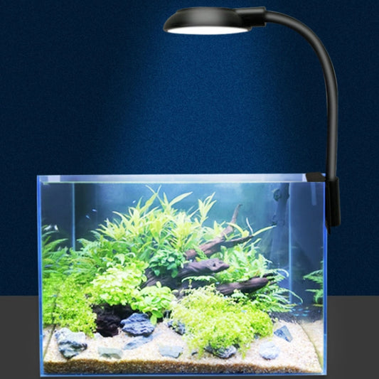 5W Fish Tank LED Clip Light USB Plug Lighting Aquarium Translucent Aquatic Plants Lamp(Black) by bashfashion