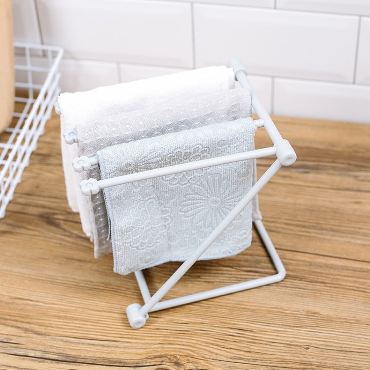 Foldable Rag Storage Rack Kitchen Countertop Dishcloth Hanging Rack Cup Drainer Holder(Gray) by bashfashion