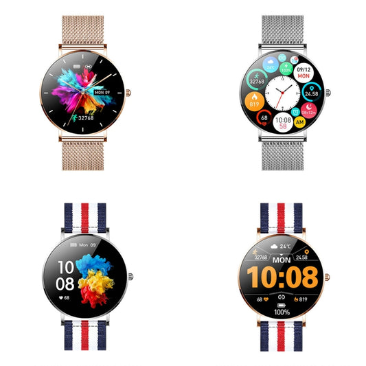 T8 1.3-inch Heart Rate/Blood Pressure/Blood Oxygen Monitoring Bluetooth Smart Watch, Color: Silver Gray by bashfashion