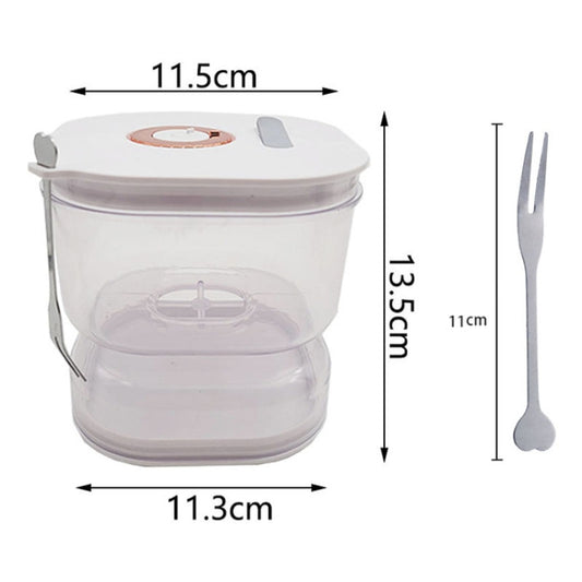 Kitchen Wet And Dry Separate Pickle Jar Plastic Wet And Dry Dispenser Hourglass Can, Style: Square With Air Vent by bashfashion